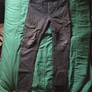 Men’s black Skinny Stretch Cargo pants Size 34